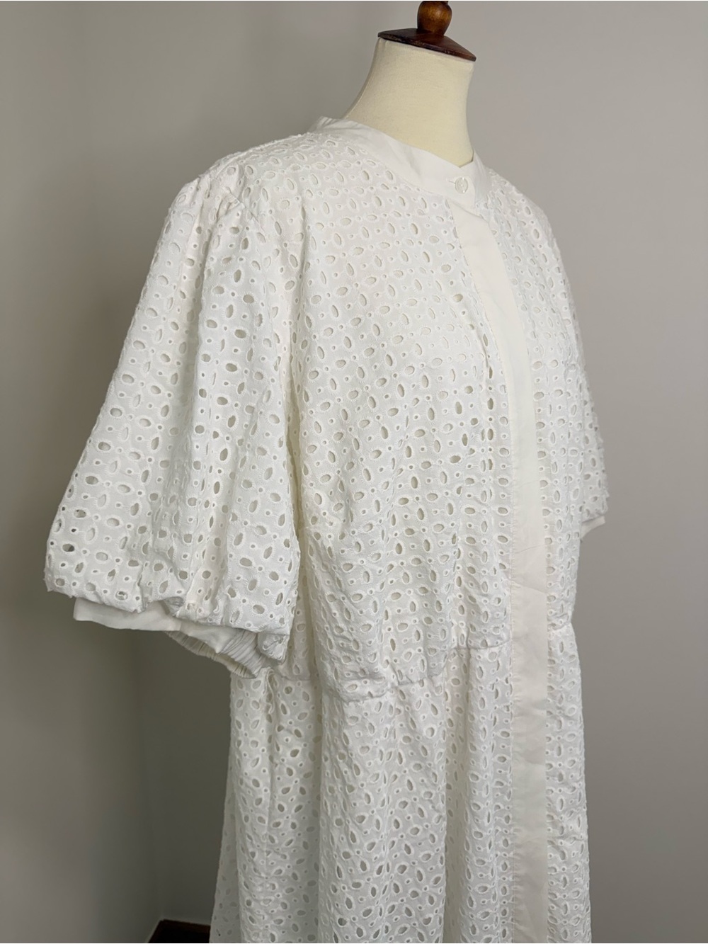 Nine West White Eyelet Midi Dress - Picture 5 of 12